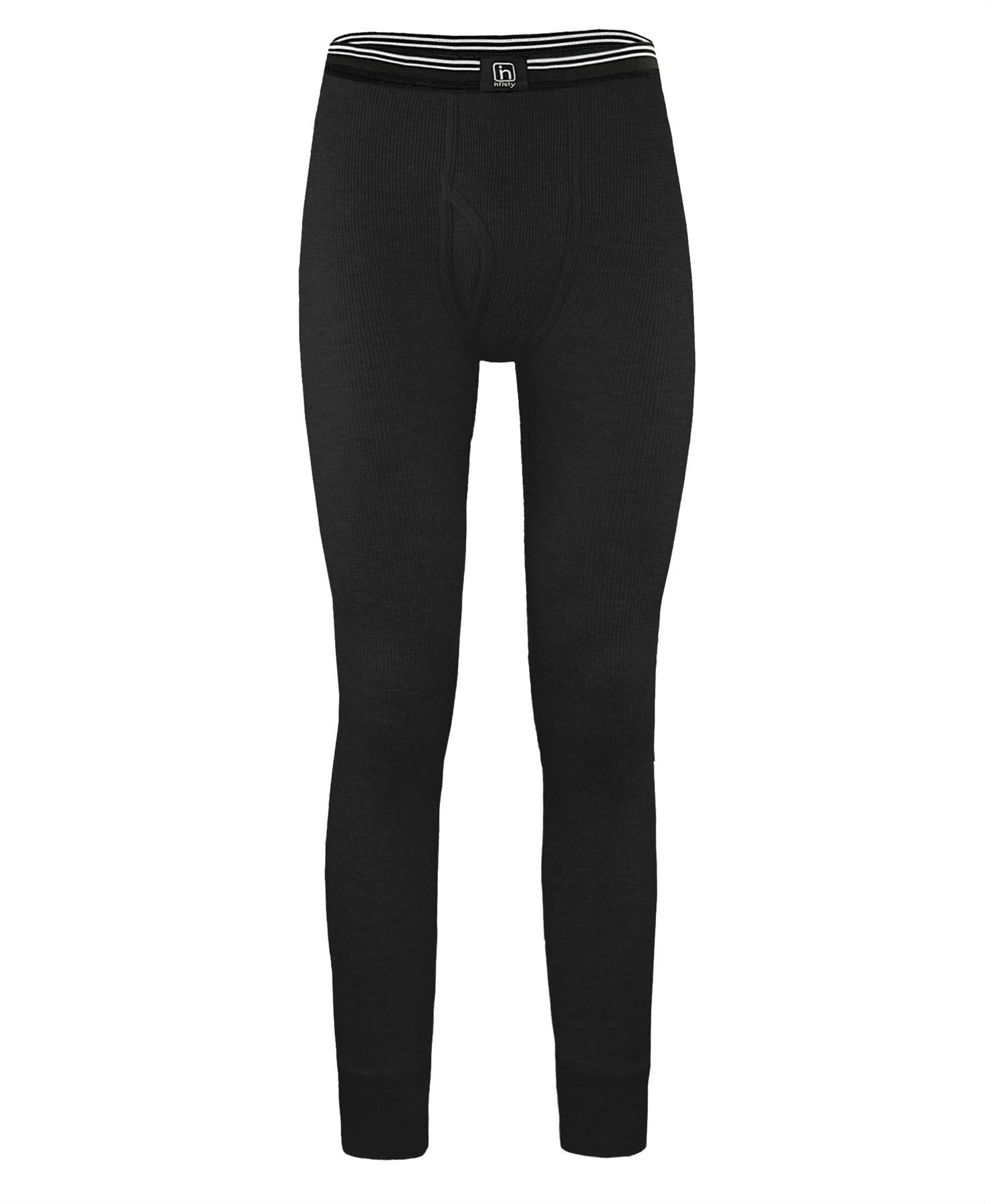 Mens Long Johns Underwear Pants Warm Thermal Bottoms Waffle Trousers