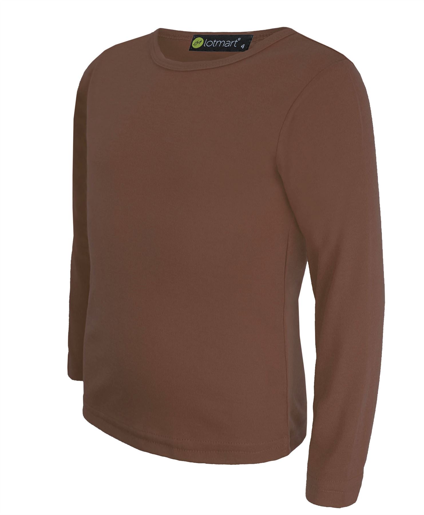 Girls Boys Long Sleeve T-Shirt Crew Tee 