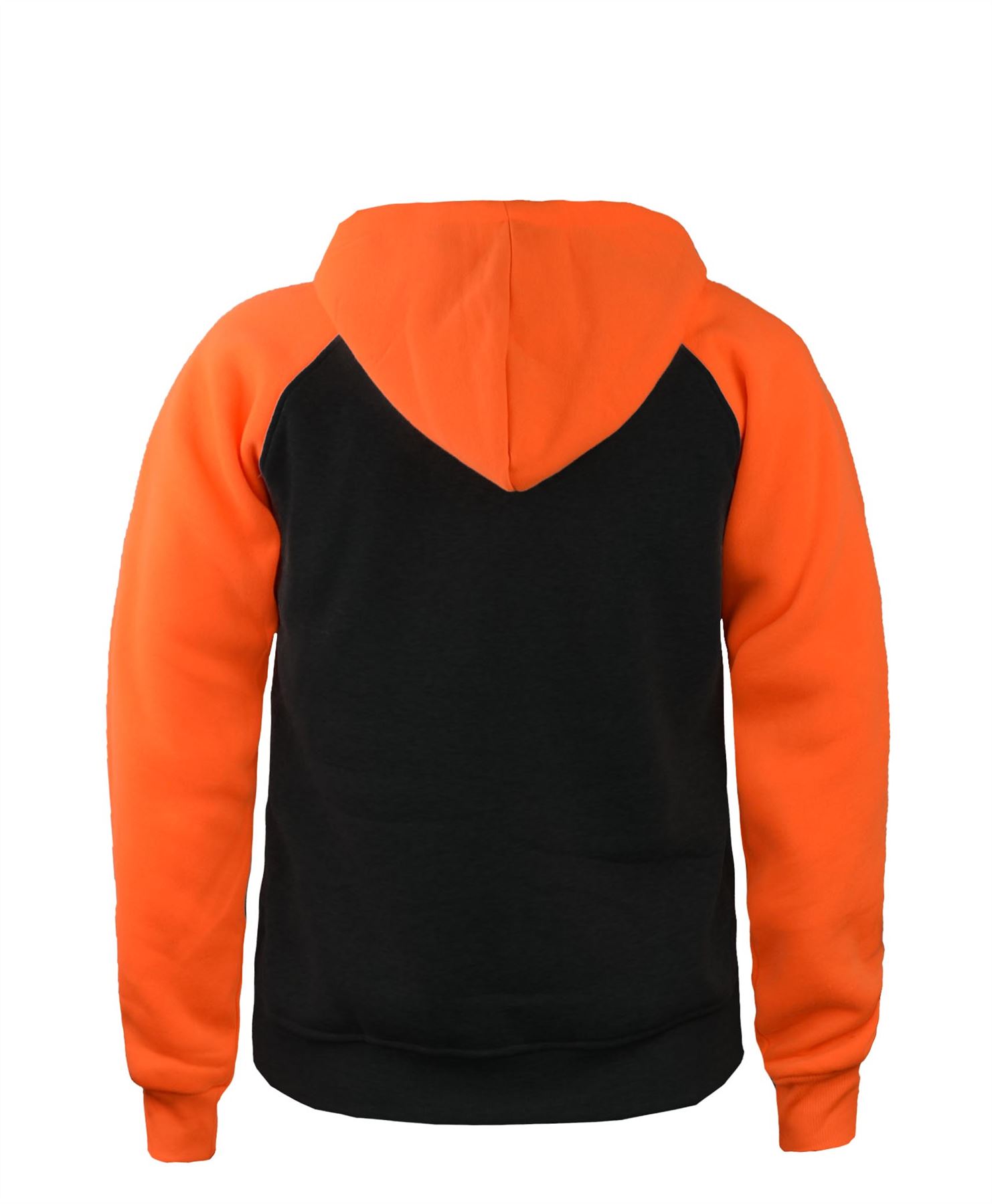 UNISEX SWEAT JACKET CONTRAST SLEEVE FLEECE MENS LADIES HOODIE JUMPER