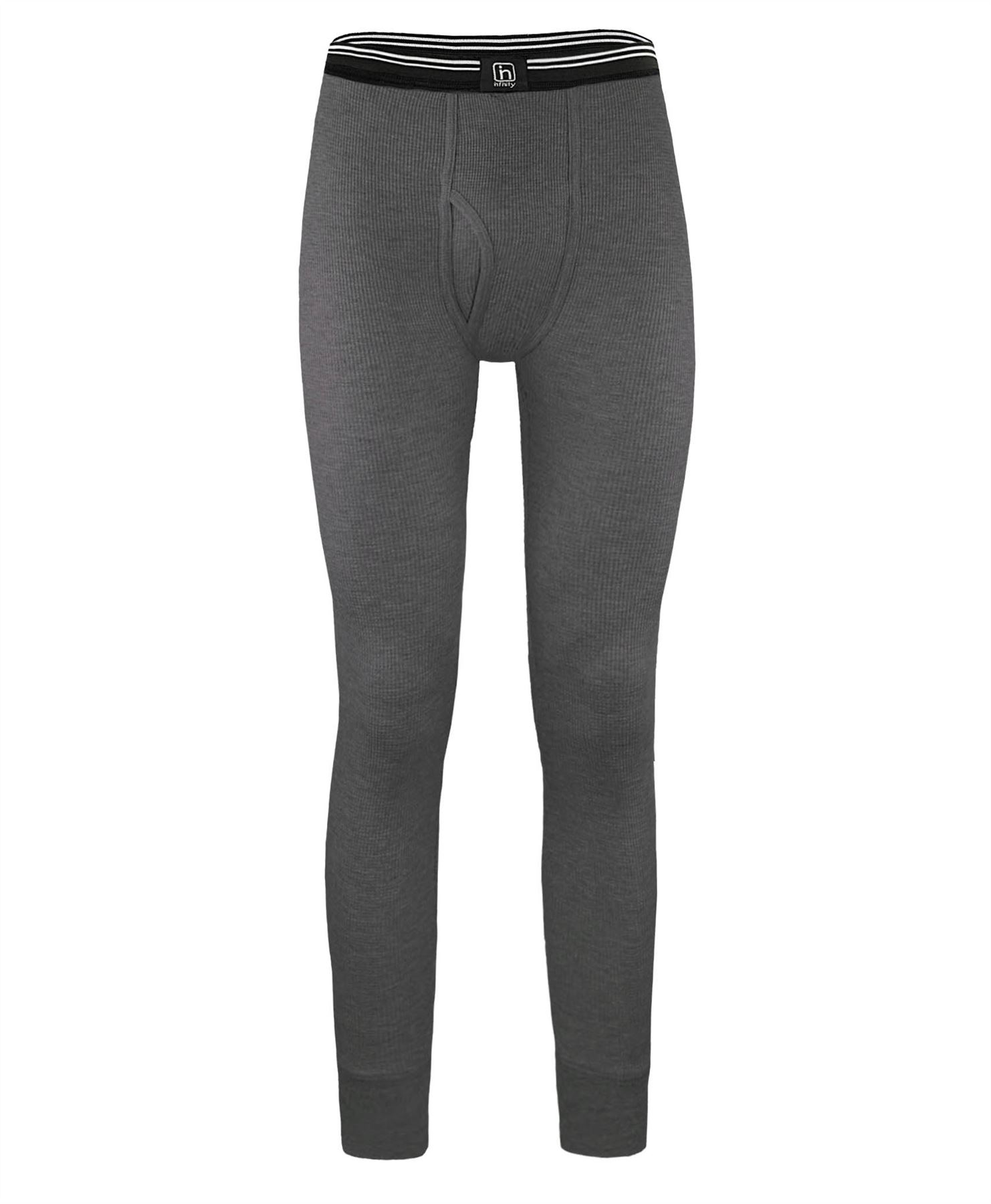 Mens Long Johns Underwear Pants Warm Thermal Bottoms Waffle Trousers