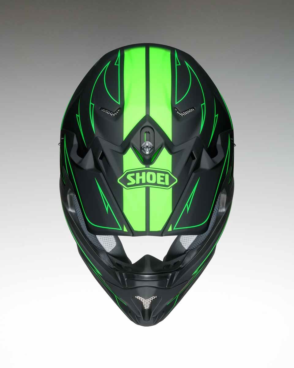 SHOEI VFX-W HECTIC TC-4 L 59 〜60cm Shoei VFX-W MX Helmet Hectic TC4 Black/Green Motocross/Off-road