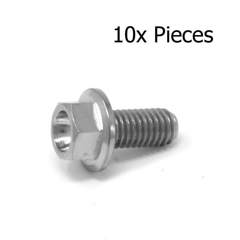 M5 x 12mm Hex Flange Titanium Bolt Screws 12 x 0.8 Ti Life Guarantee - Packs - Picture 10 of 10
