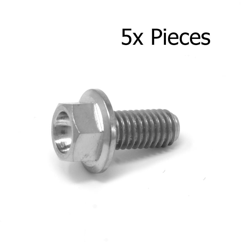 M5 x 12mm Hex Flange Titanium Bolt Screws 12 x 0.8 Ti Life Guarantee - Packs - Picture 7 of 10