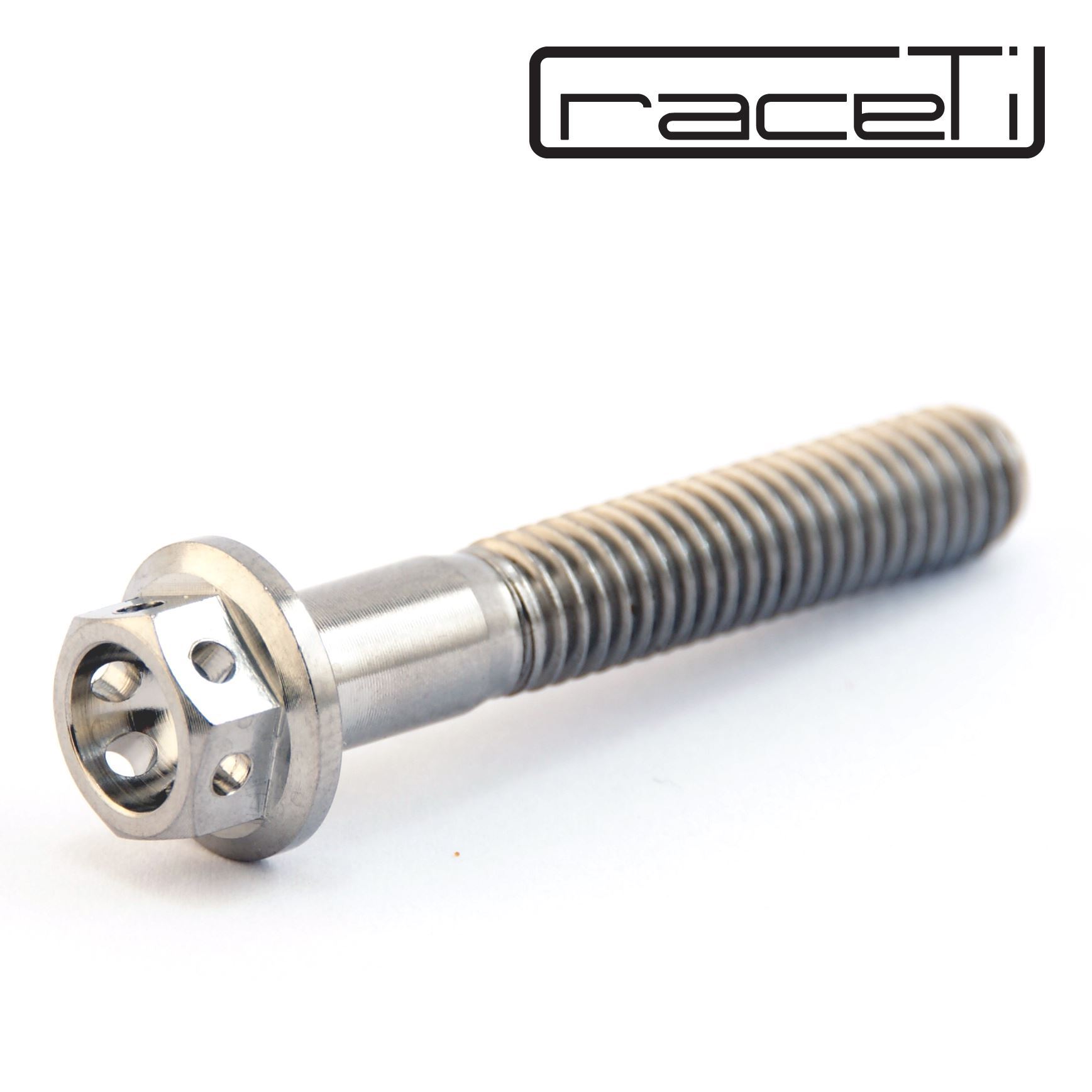 M6 Titanium Bolt 35mm Hex Head RACE flange Drilled lock Safety Wire 35