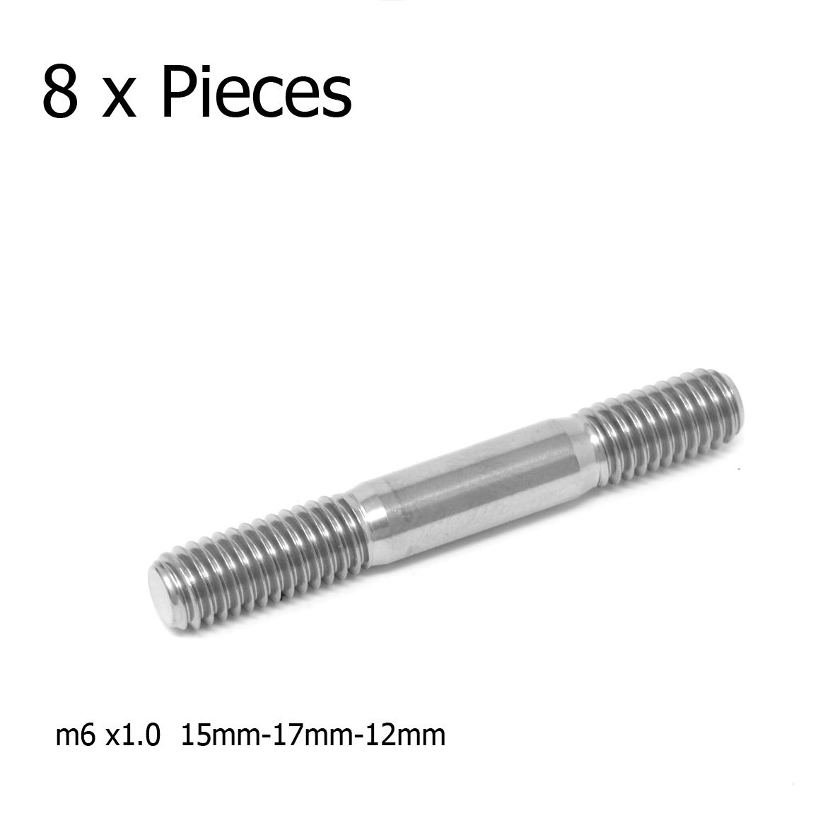 M6 x 1.0 Stud 44mm Titanium 15mm -17mm unthreaded -12mm Ti Exhaust Manifold 44mm - Picture 9 of 10
