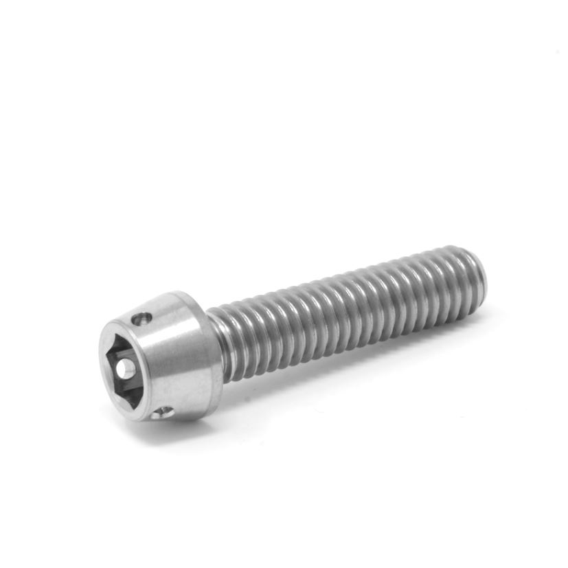 M6 x 25mm Titanium Taper Head Bolt Ti Allen Screw 25 x1 Drilled Lock Safety Wire