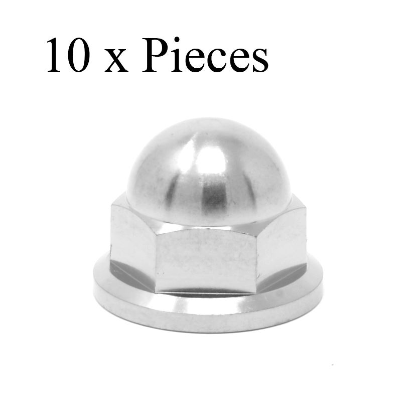 m10 x1.5 Titanium Dome Head Nut x 14mm socket gr5 Ti 6Al-4V ULTRALIGHT packs - Picture 10 of 10