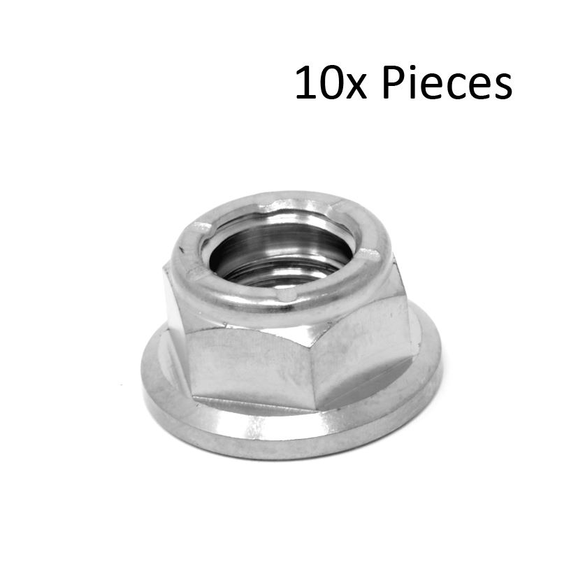 M10 x1.5 Titanium Lock Nut ALL METAL Ti locking Exhaust Manifold locknut PACK - Picture 10 of 10