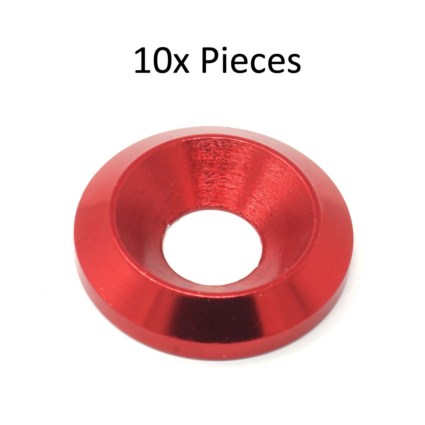 m6 Aluminium Countersunk Washer Fairing Fender Karting 19mm black red