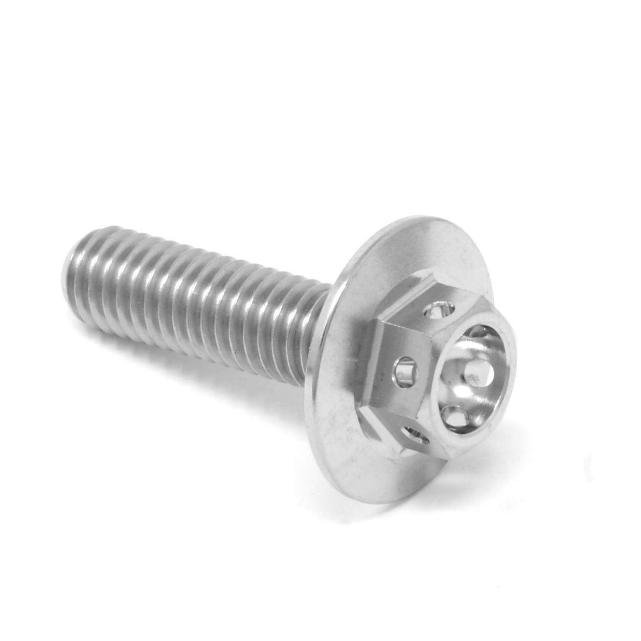 m6 x 10 12 16 20 22 28 30 35 mm titanio brida grande carrera perno hexagonal perforado - Imagen 8 de 10