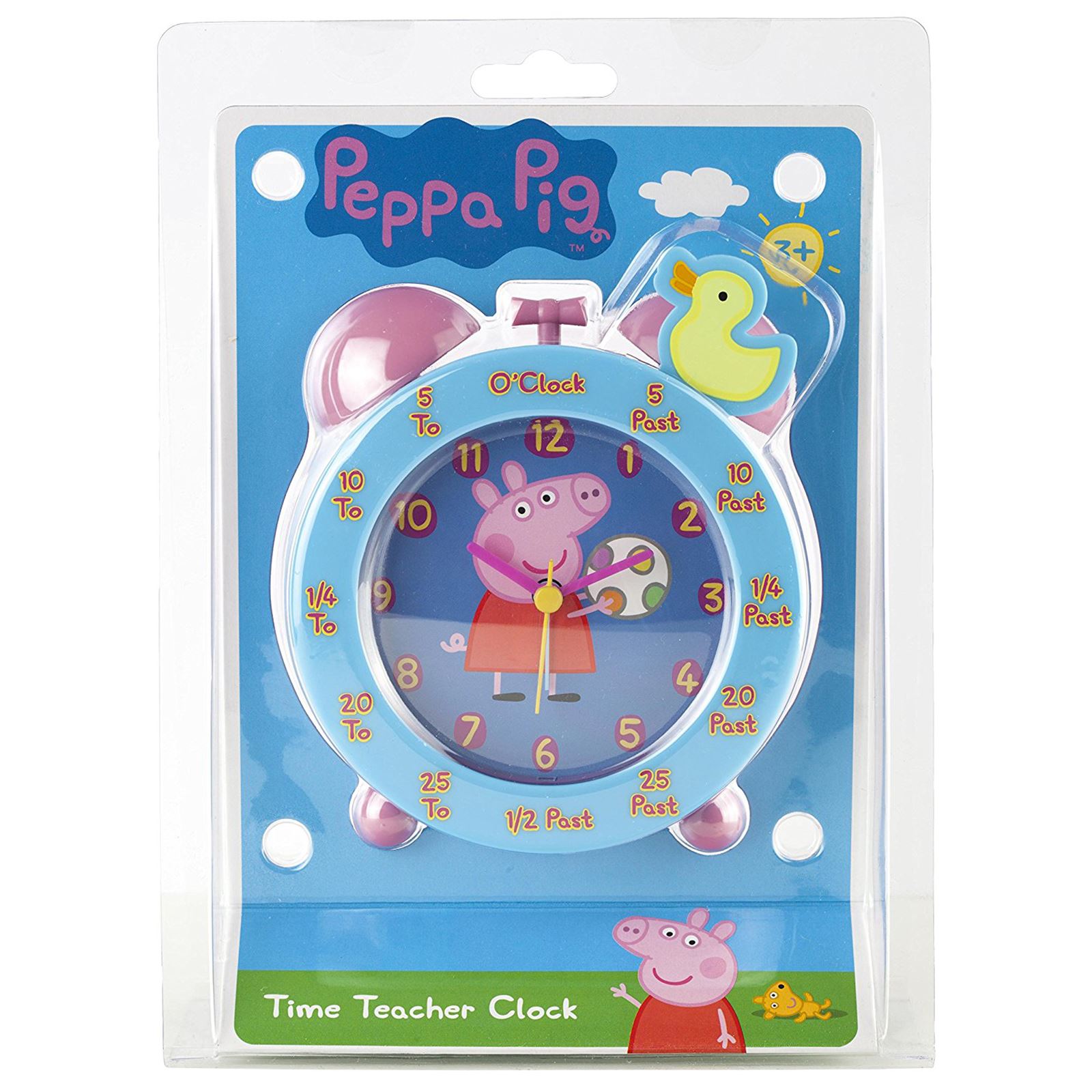 PEPPA PIG TIME TEACHING ALARM CLOCK PINK BLUE KIDS CHILDRENS eBay