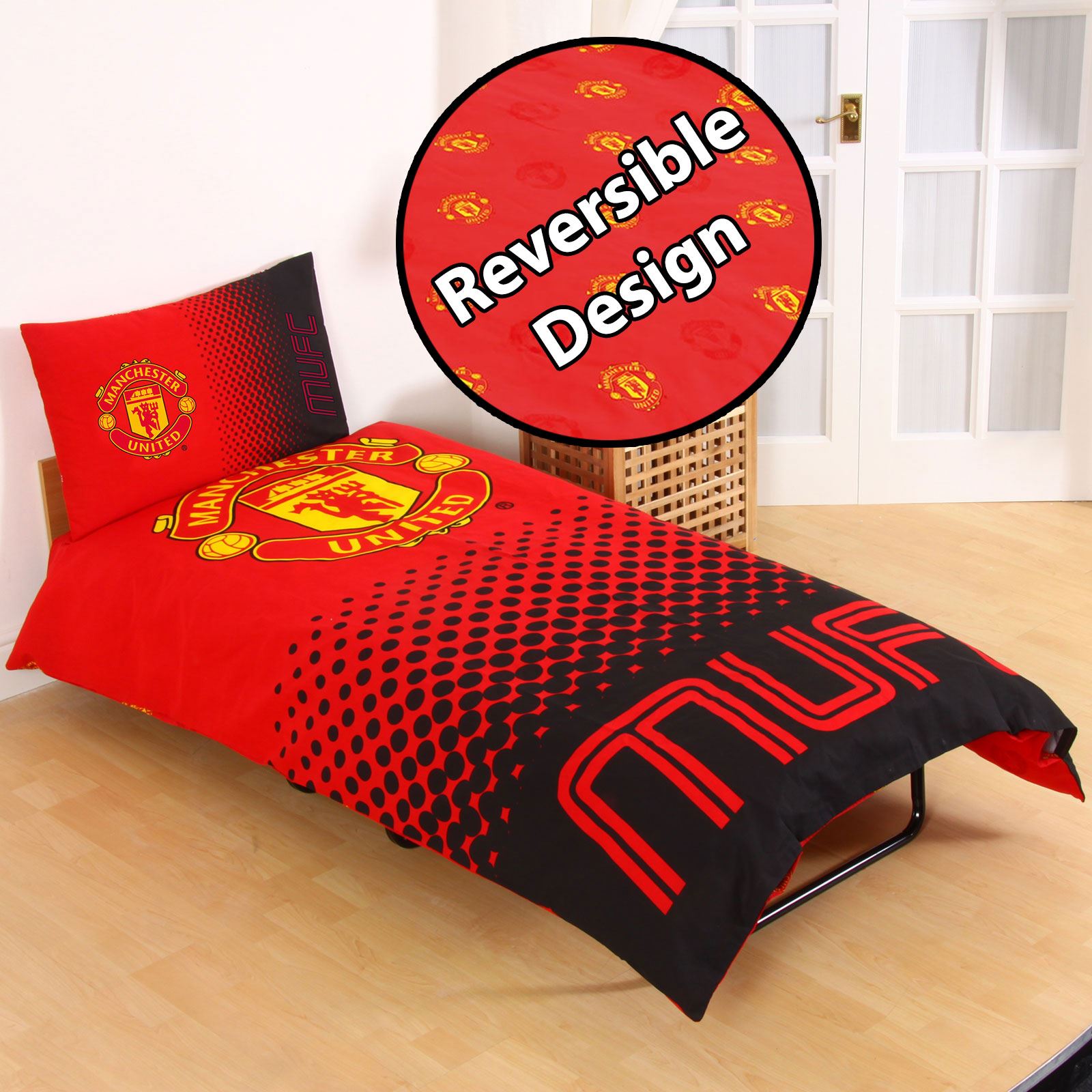 OFFICIAL FOOTBALL CLUB DUVET COVER SETS CHELSEA MANCHESTER BARCELONA