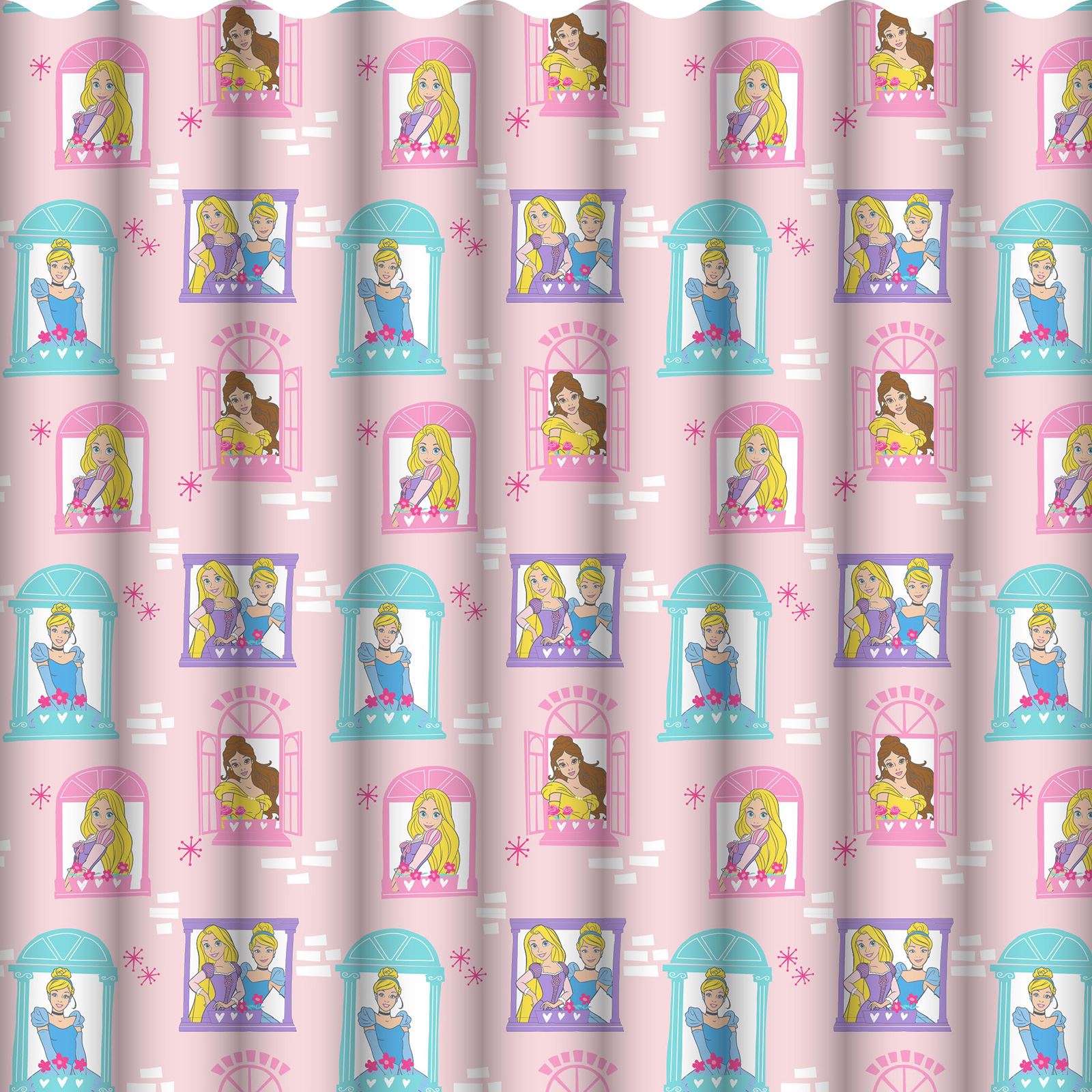 DISNEY PRINCESS BOULEVARD SINGLE DOUBLE BEDDING, CHOICE OF CURTAINS