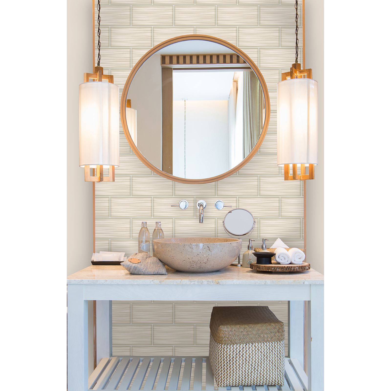 Holden Fliesen auf einer Rolle Welle Glitzer Strukturtapete Küche