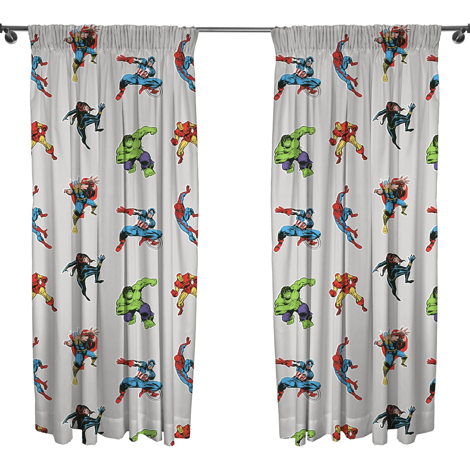 Marvel Avengers Grey Curtains 72 Drop Comics Superheroes Children S Bedroom 5056197132593 Ebay