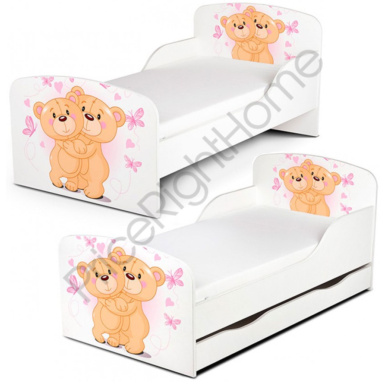 PRICERIGHTHOME TEDDY BEAR TODDLER BED WITH OR WITHOUT STORAGE