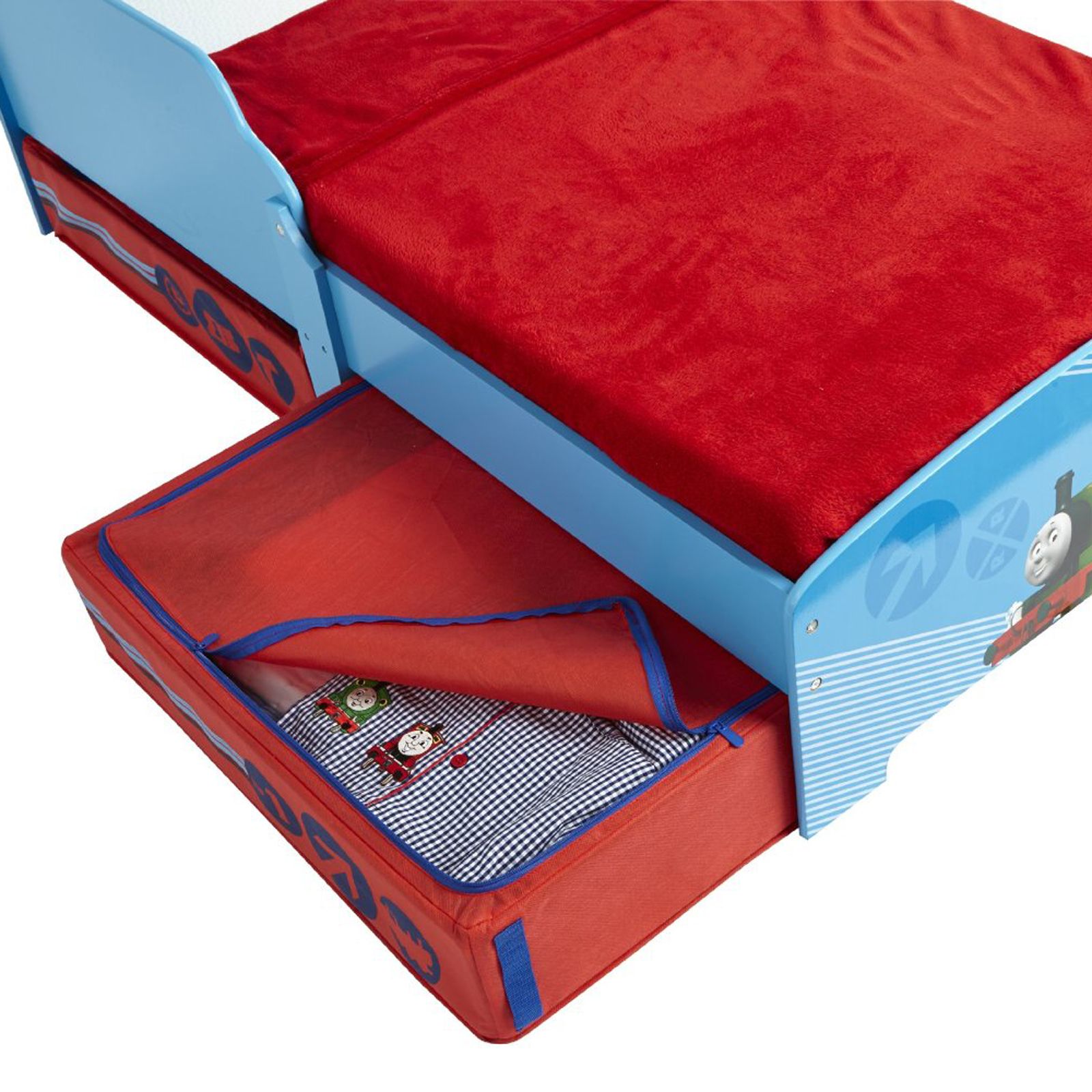 CHARACTER + DISNEY JUNIOR TODDLER BEDS WITH STORAGE + SHELF + MATTRESS