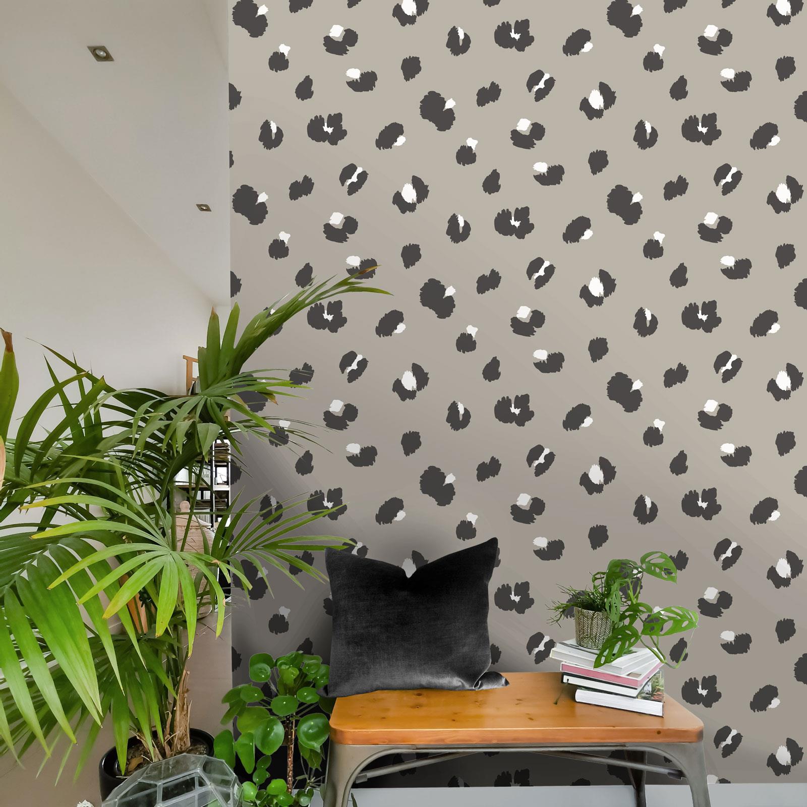 ANIMAL SKIN PRINT WALLPAPER - GLITTER METALLIC - TIGER ZEBRA SNAKE LEOPARD SPOTS - Picture 35 of 56