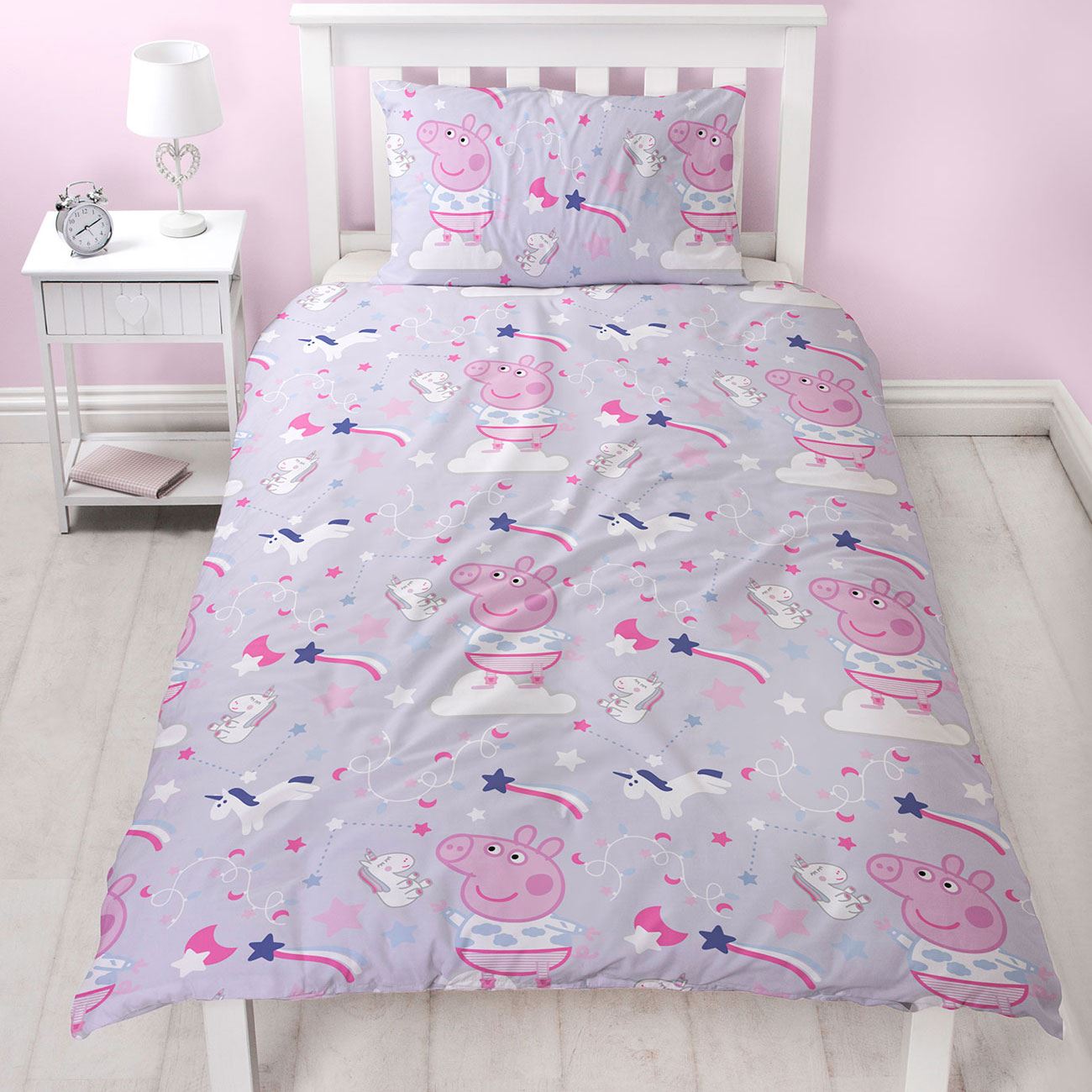 OFFICIAL PEPPA PIG KIDS FITTED SHEETS DUVET COVER SETS SINGLE