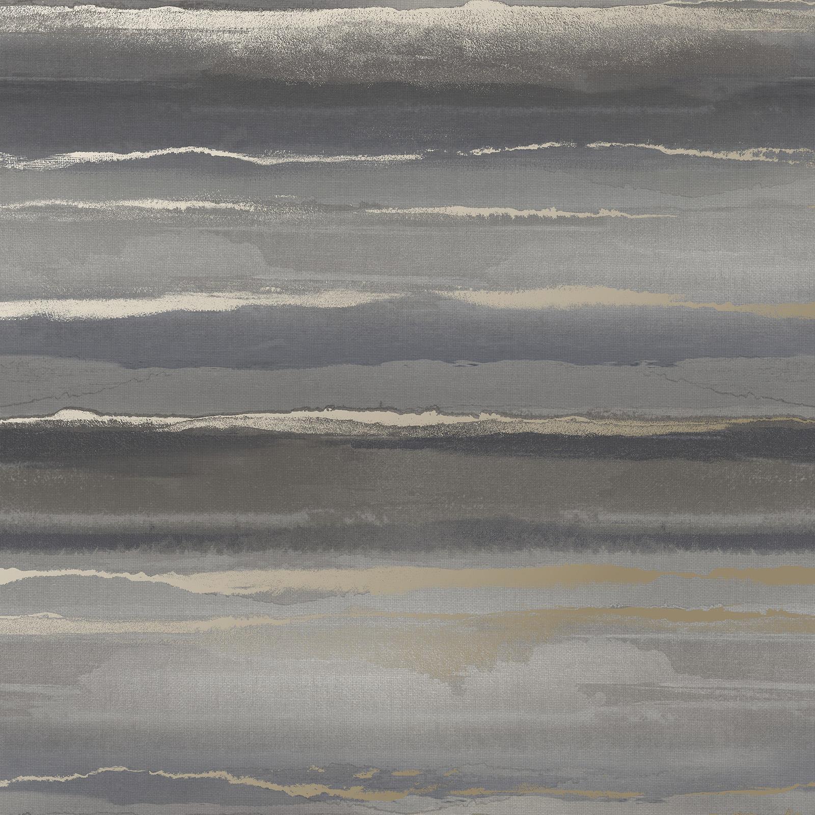 Design Library Mirage Horizon Wallpaper Calm Metallic Layers Stripes - 4 Colours - Picture 16 of 17