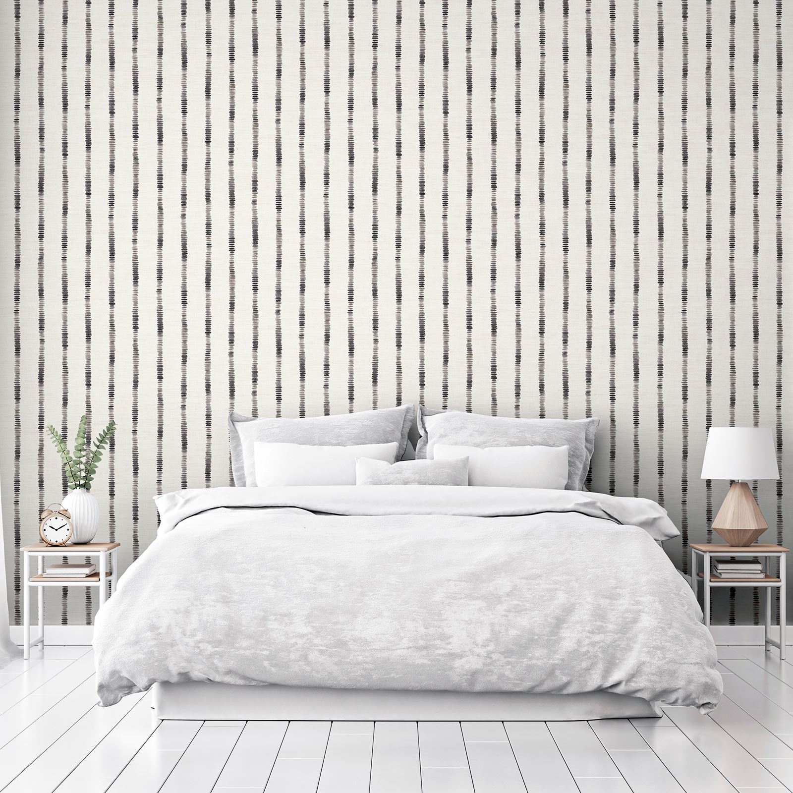 STRIPE WALLPAPER - METALLIC GLITTER ROSE GOLD SILVER COPPER & MORE - Picture 38 of 61