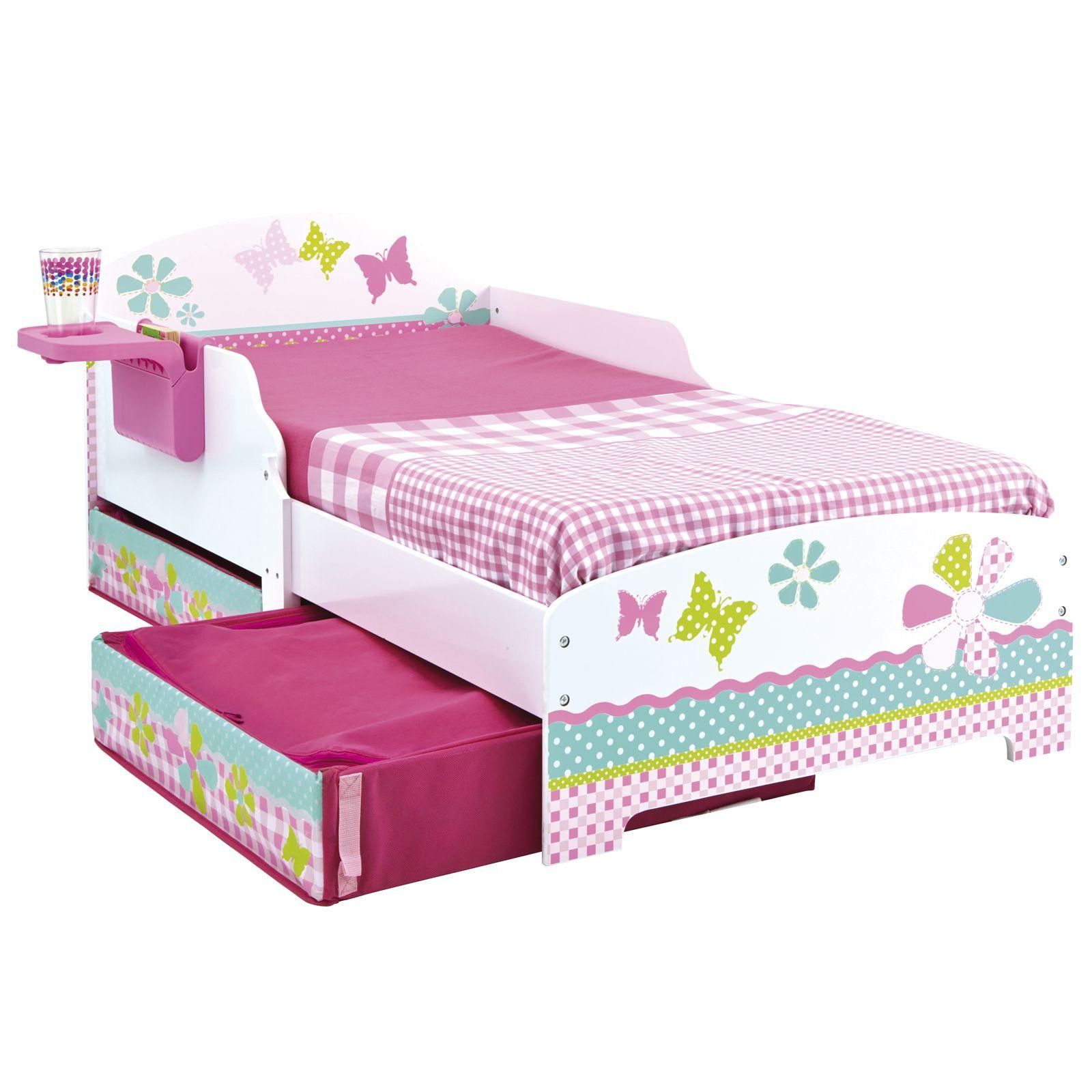 CHARACTER + DISNEY JUNIOR TODDLER BEDS WITH STORAGE + SHELF + MATTRESS