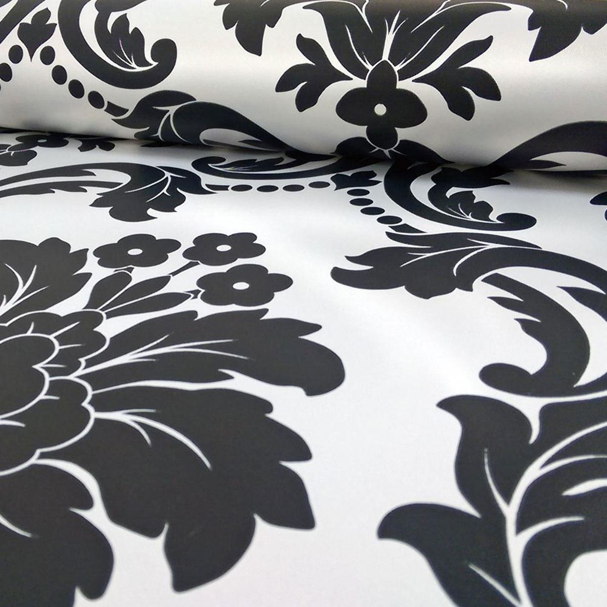 ARTHOUSE ROMEO DAMASK WALLPAPER BLACK, BLUSH, GREY, CREAM FEATURE