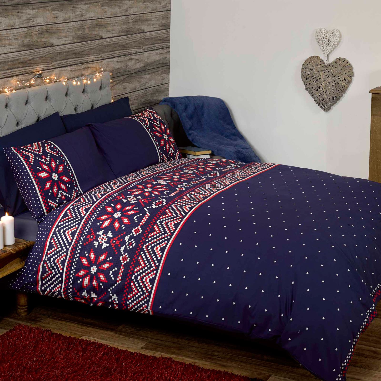 CHRISTMAS FESTIVE DUVET COVER SETS BEDDING ADULTS - SINGLE