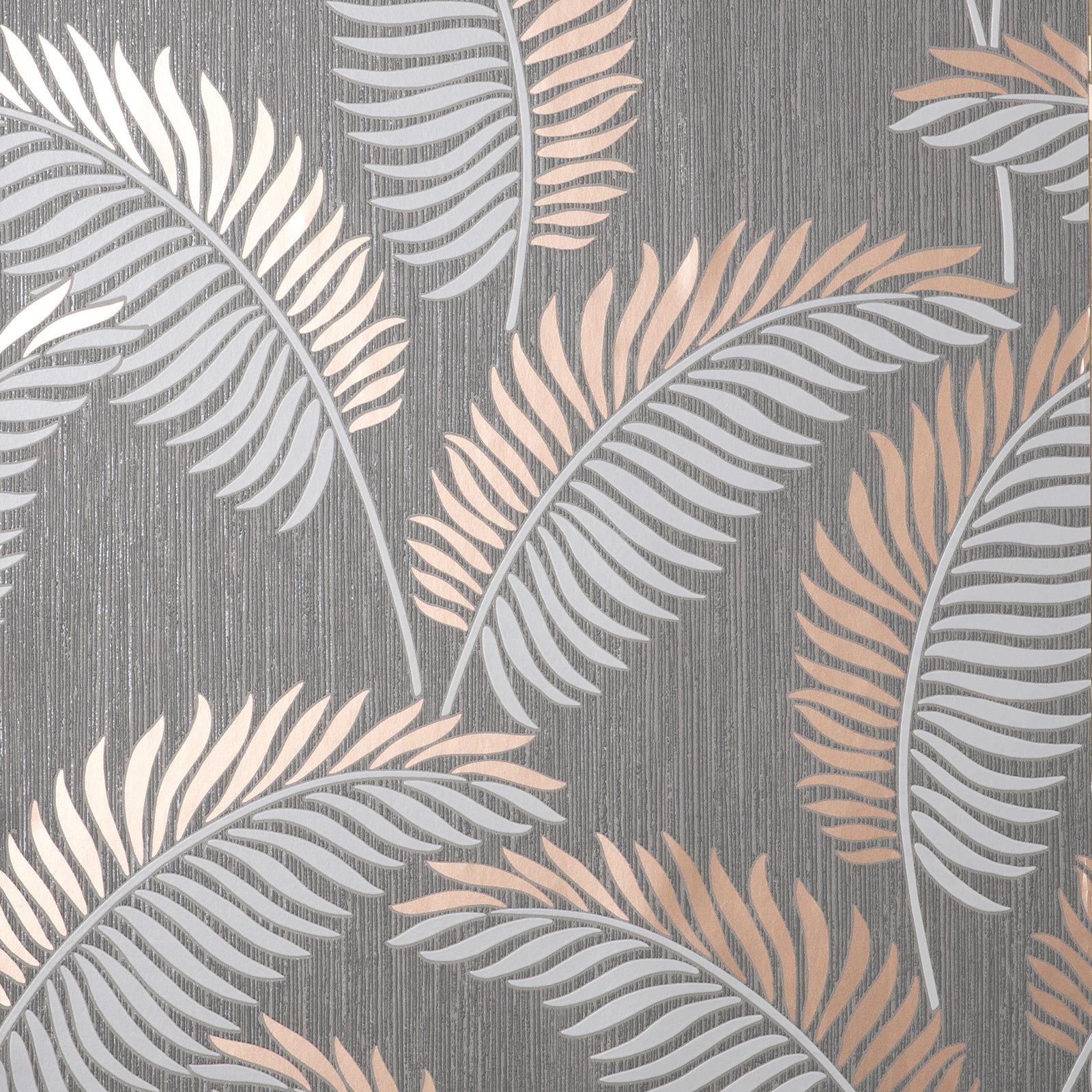 Fine Decor Cascade Leaf Wallpaper Tropical Metallic Fern Leaves - Various Colors - Picture 24 of 25