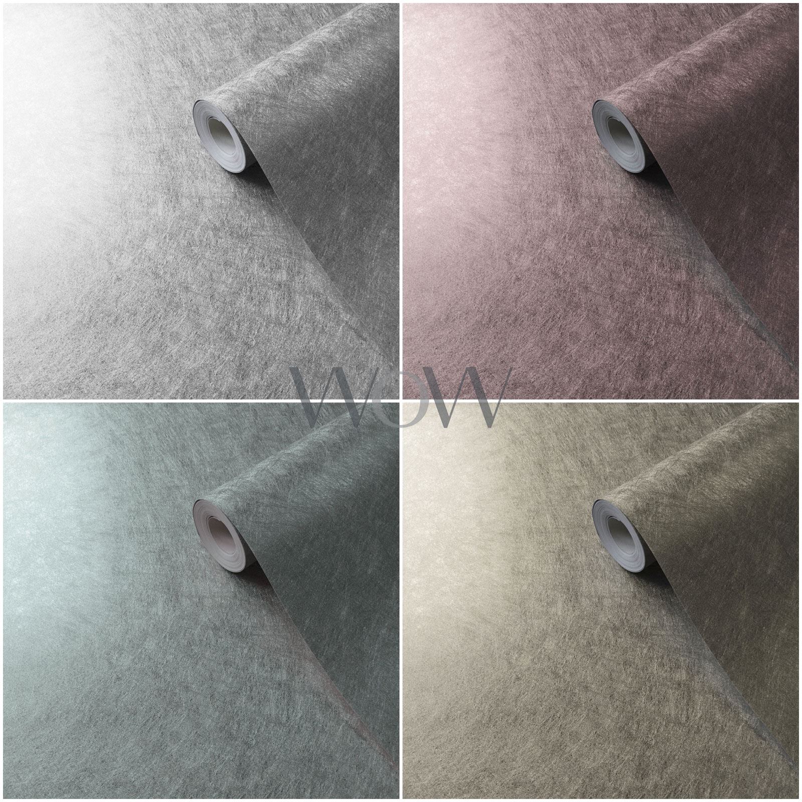 MURIVA SIENNA GEBÜRSTETES METALL VINYL TAPETE METALLISCHES ROSA GOLD