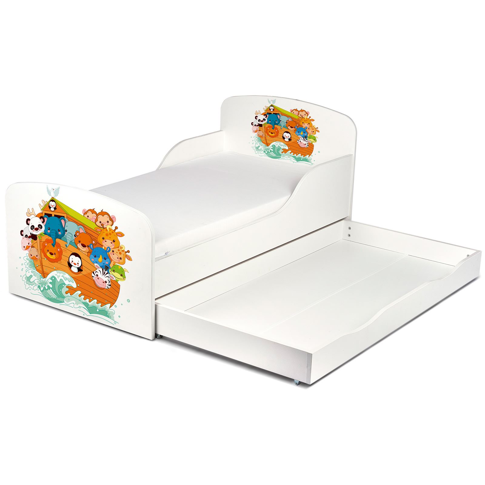 De Noé Arca Cama Cuna Con Fibra Colchón Infantil Animales Niño