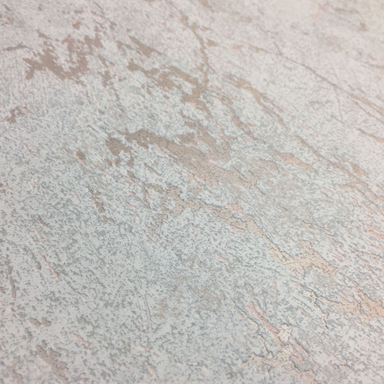 grey and rose gold wallpaper living room