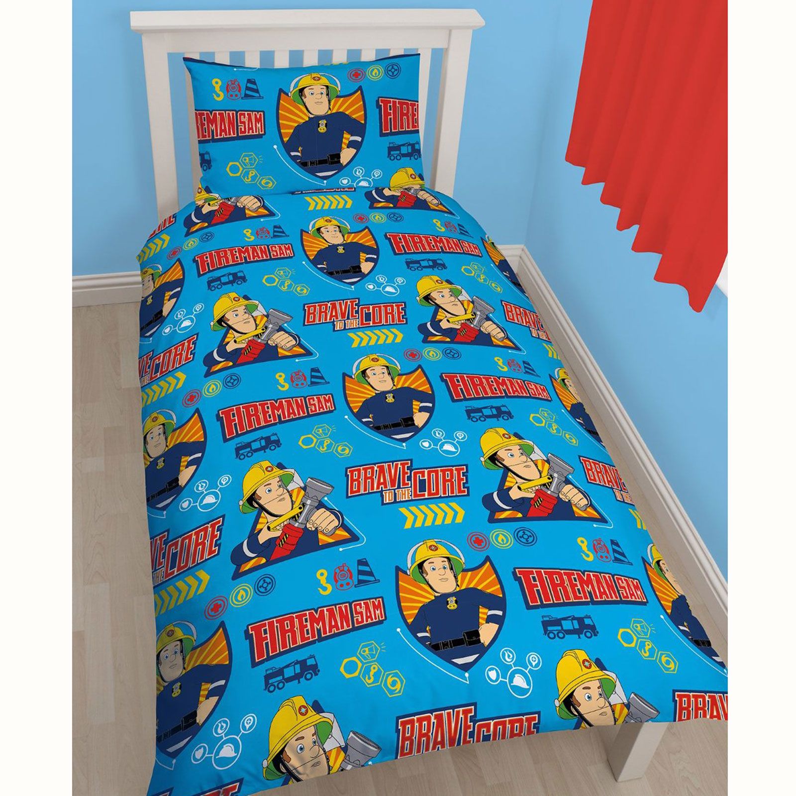fireman sam cot bed duvet set