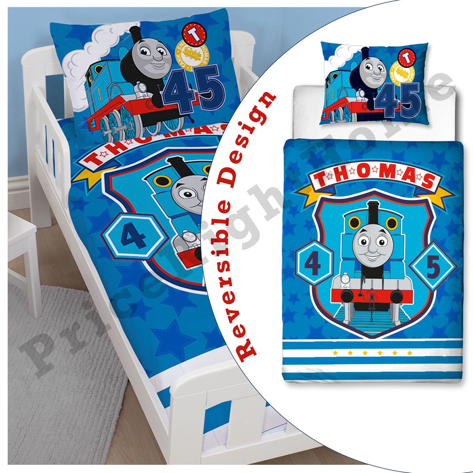THOMAS THE TANK ENGINE BEDDING SINGLE, DOUBLE AND TODDLER SIZE DUVET
