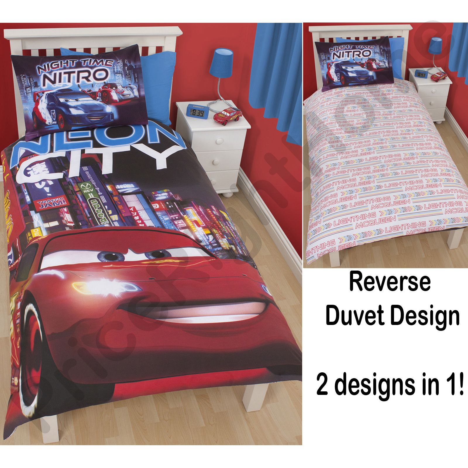 DISNEY CARS - DUVET COVERS SINGLE, DOUBLE & JUNIOR BEDDING / FITTED SHEET - Picture 20 of 29