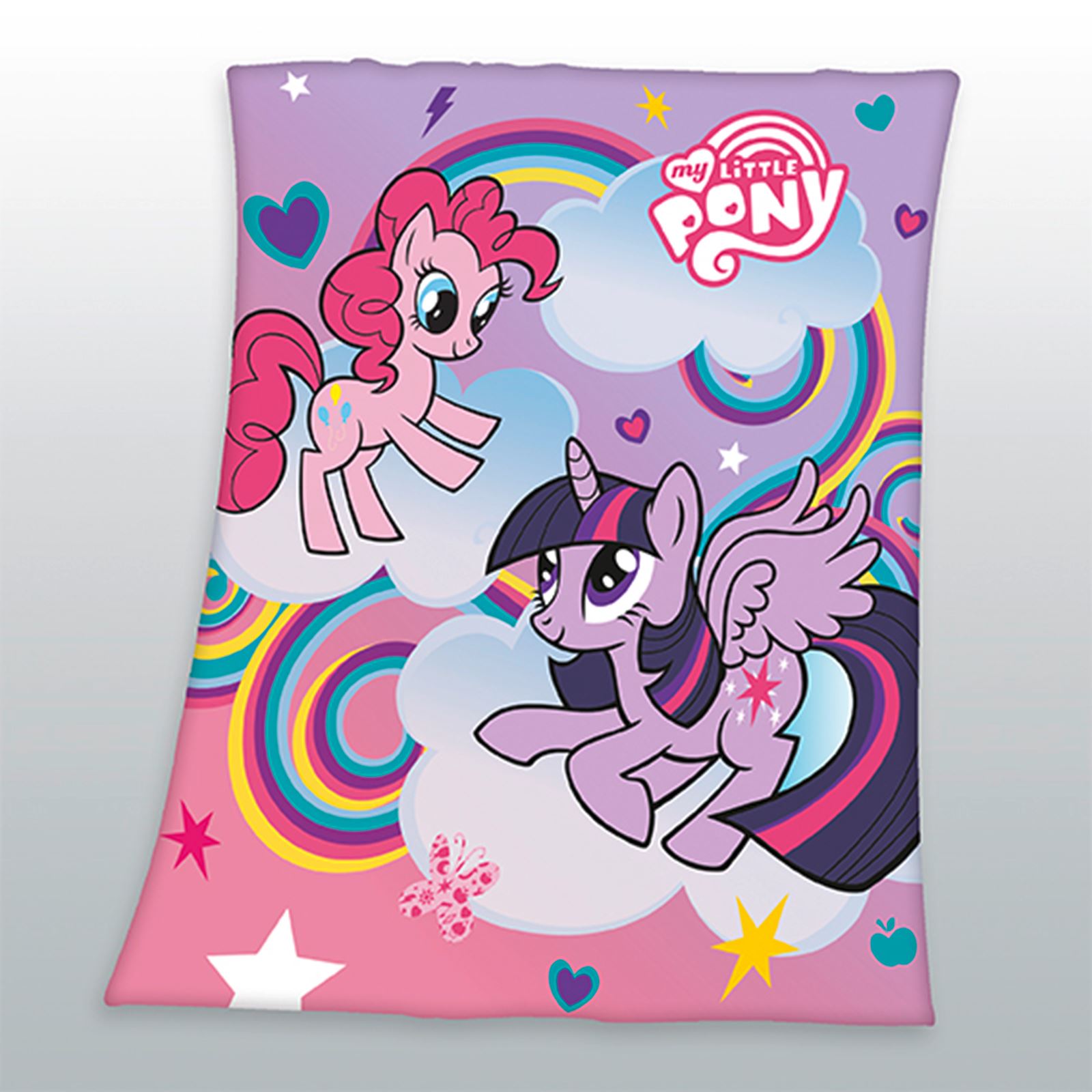 my little pony duo fleece blanket kids 100 official new pink purple