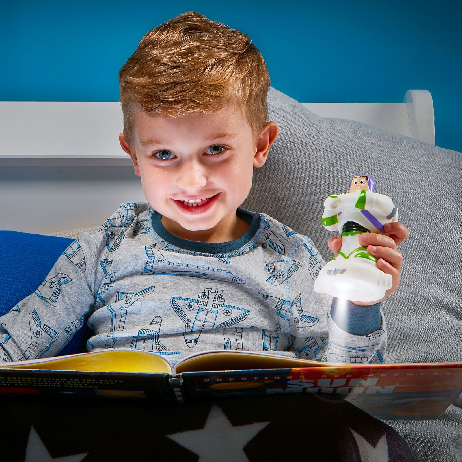 BUZZ LIGHTYEAR GOGLOW BEDTIME NIGHT LIGHT + TORCH LED KIDS TOY STORY