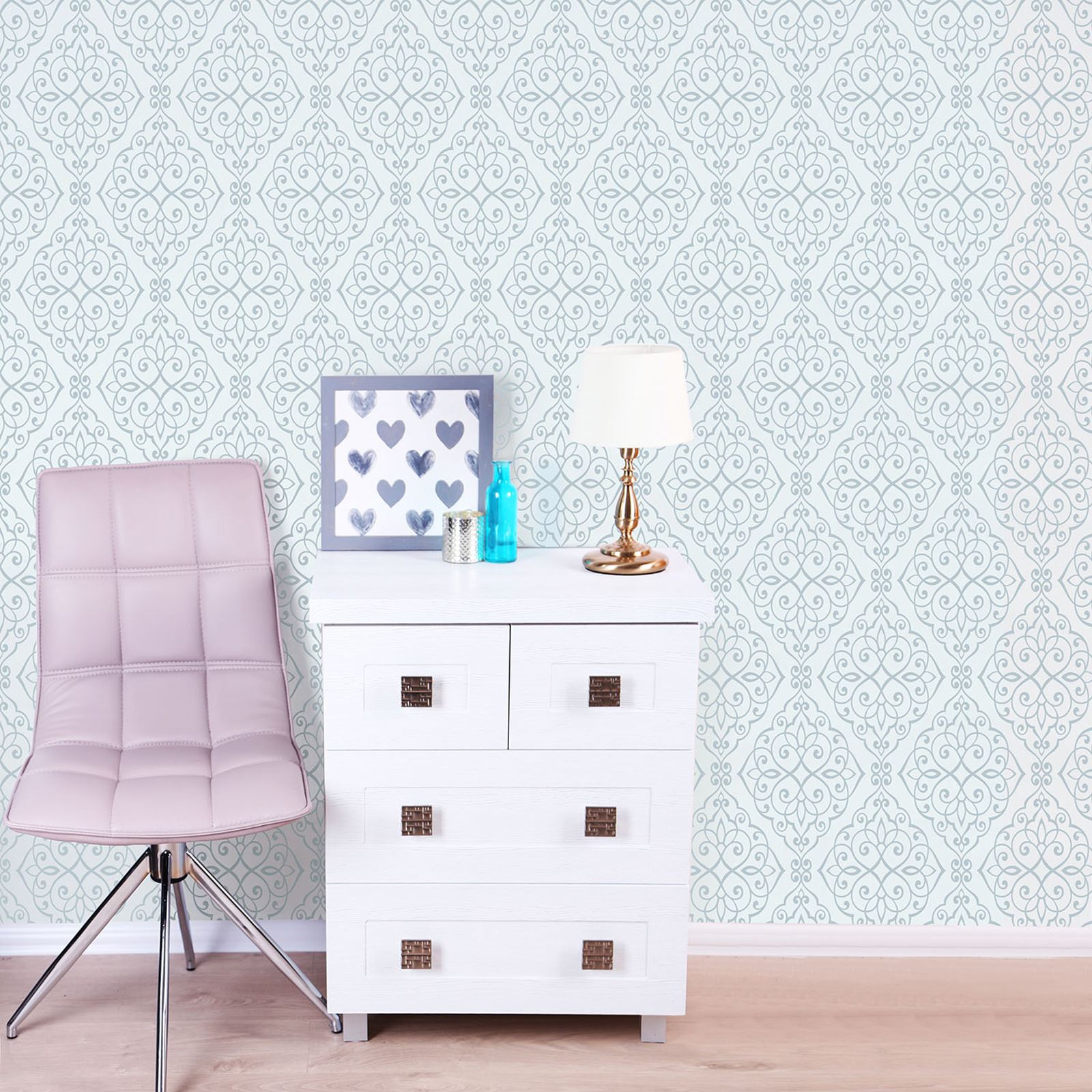 CROWN JASMINE GLITTER TEXTURED WALLPAPER WHITE M1091 SPARKLE