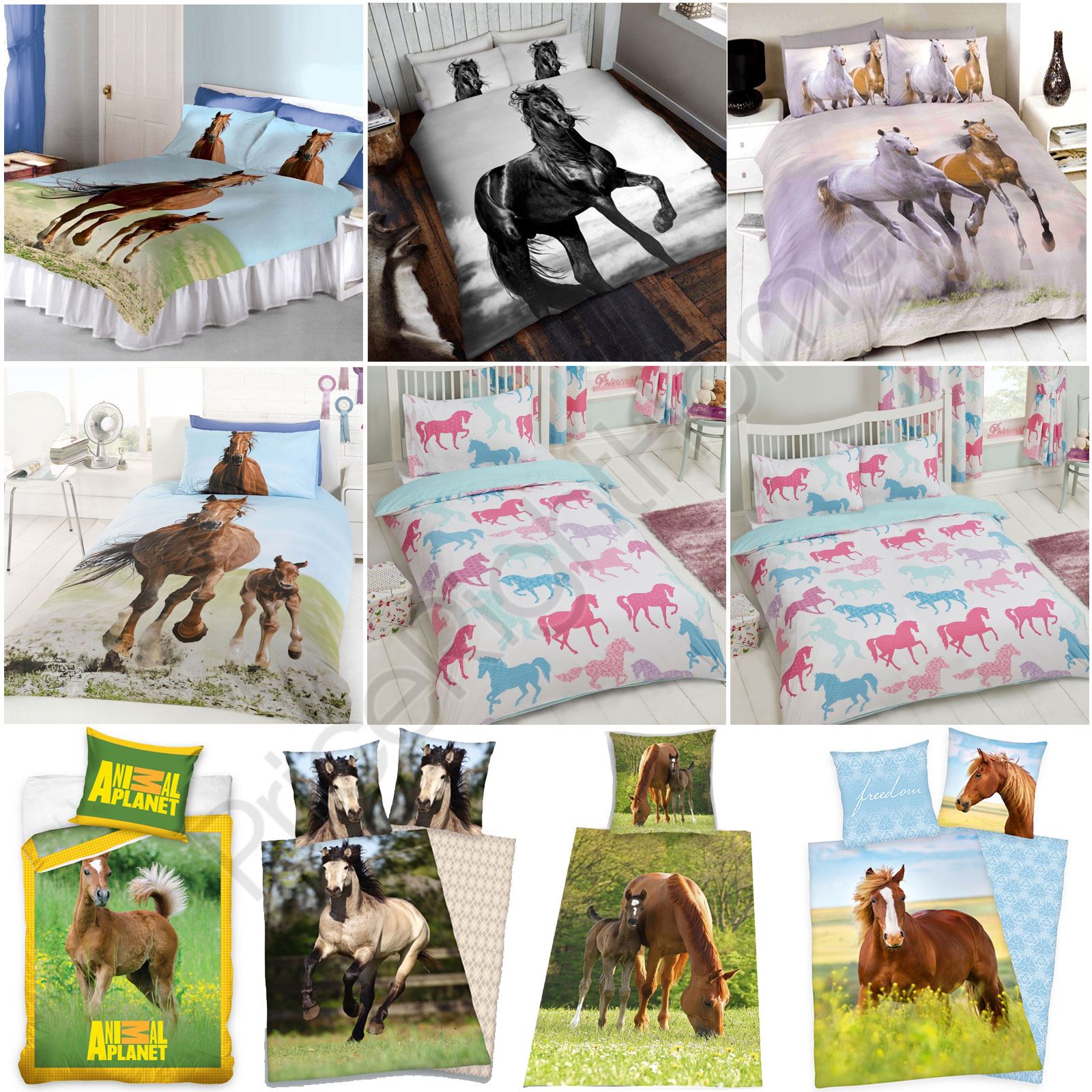 Cheval et Poulain Housse de couette