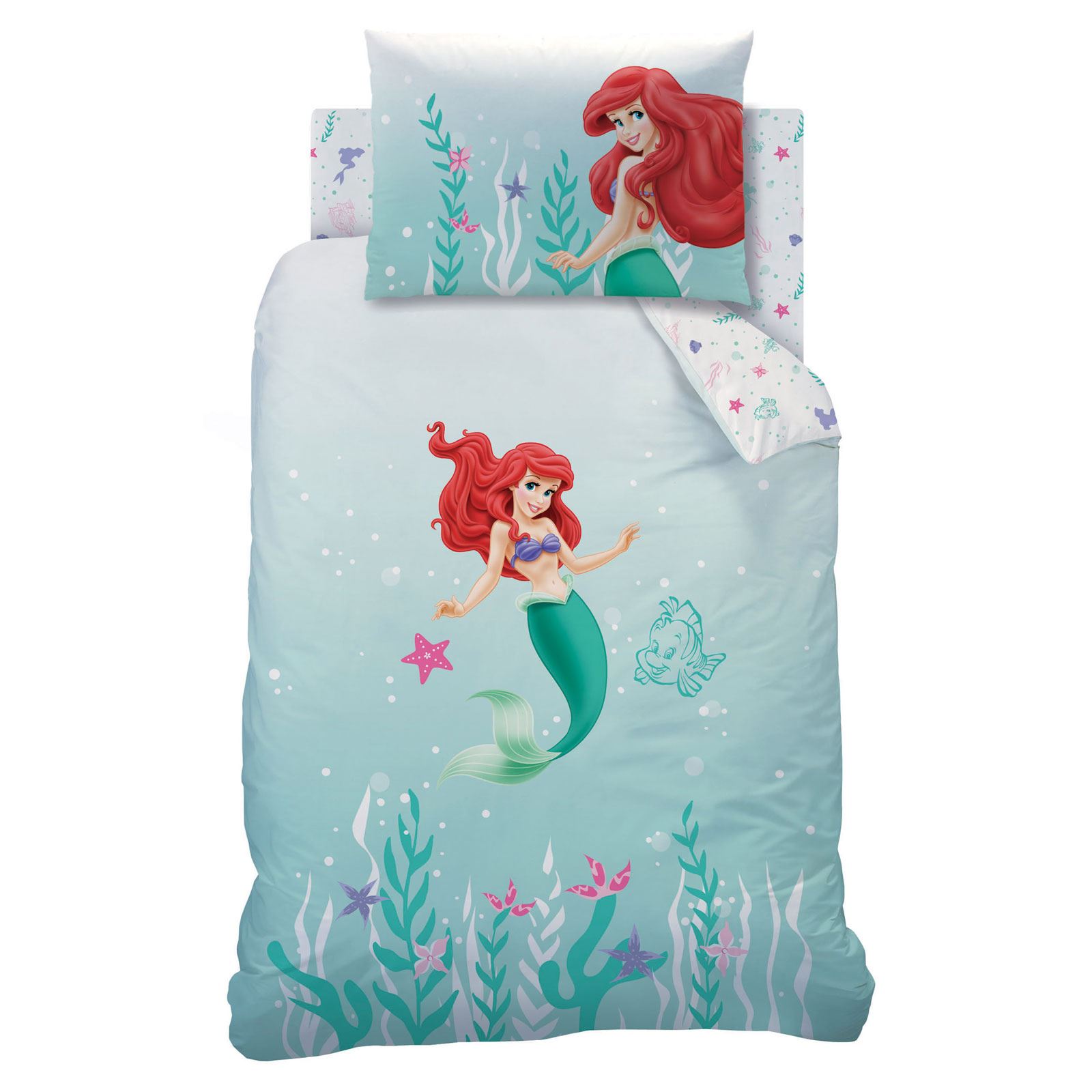Disney Princess Ariel Under the Sea Single Duvet Cover Set Kids Girls