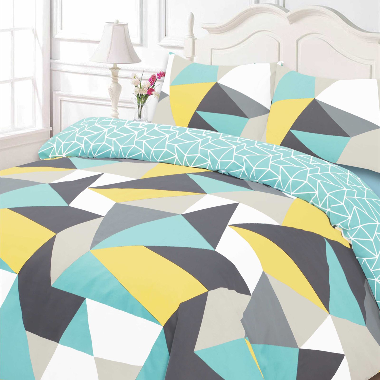 Shapes Geometric Duvet Cover Sets Blue Black Single Double - Shapesgeometricduvetcoversetsblueampblack shapes geometric duvet cover sets blue black single double - shapesgeometricduvetcoversetsblueampblack