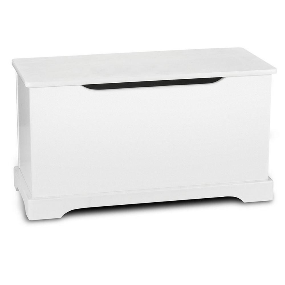 wooden white toy chest