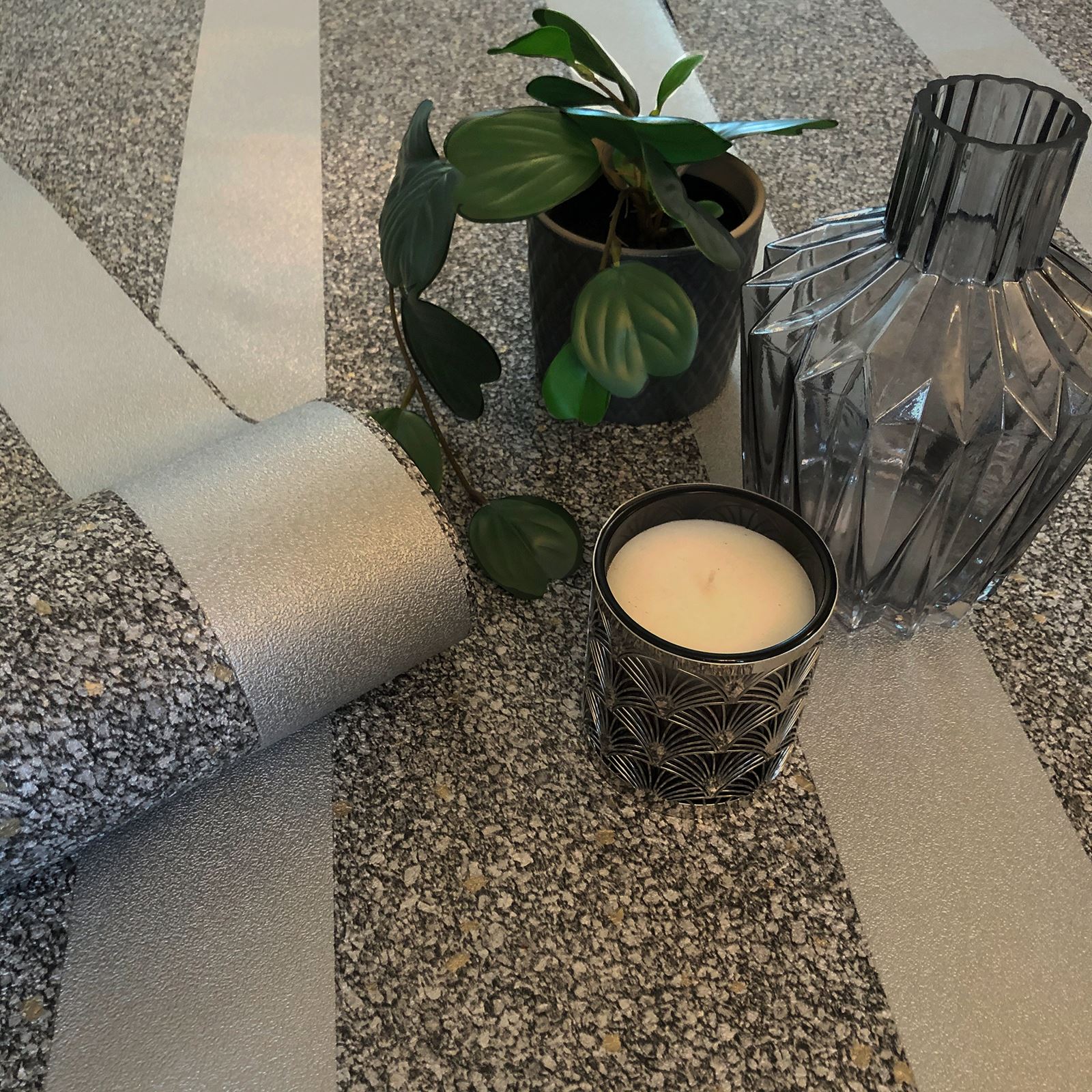 STRIPE WALLPAPER - METALLIC GLITTER ROSE GOLD SILVER COPPER & MORE - Picture 19 of 61