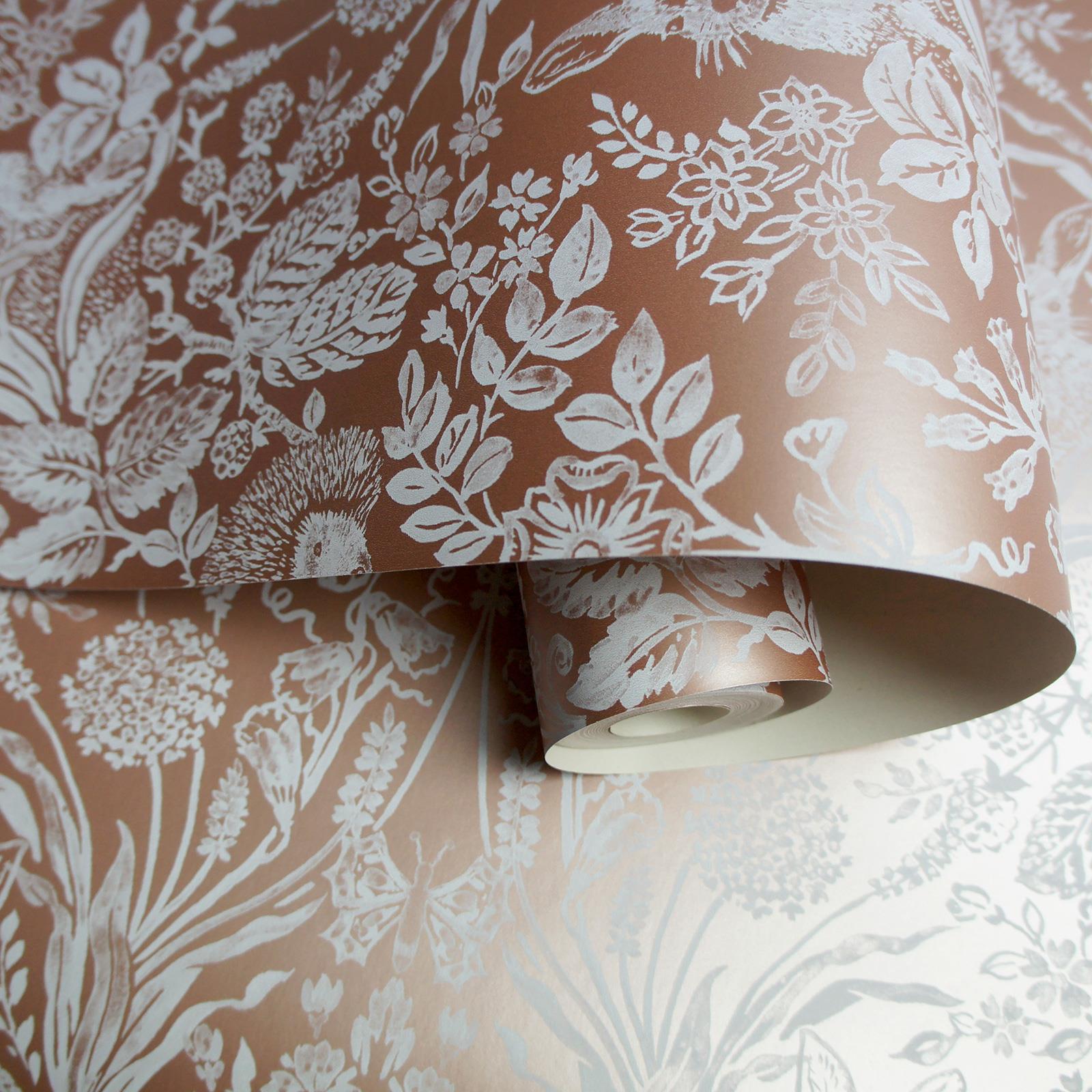 HOLDEN HARLEN WOODLAND DAMASK WALLPAPER ANIMALS FLOWERS LEAVES CHOOSE
