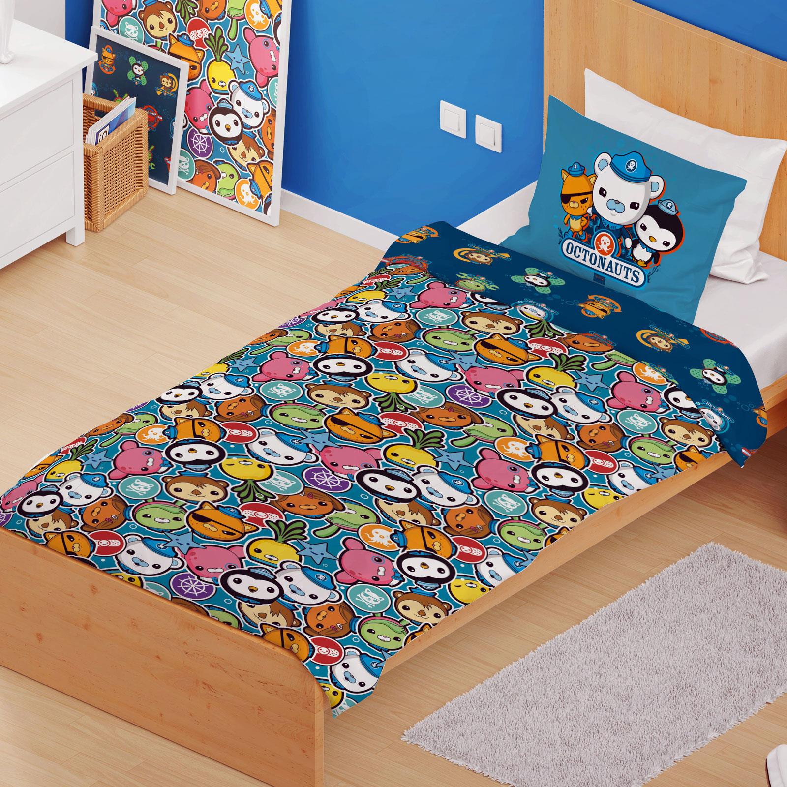 KIDS JUNIOR TODDLER DUVET COVER SET BEDDING - STARS CLOUDS DINOSAUR DISNEY - Picture 26 of 62
