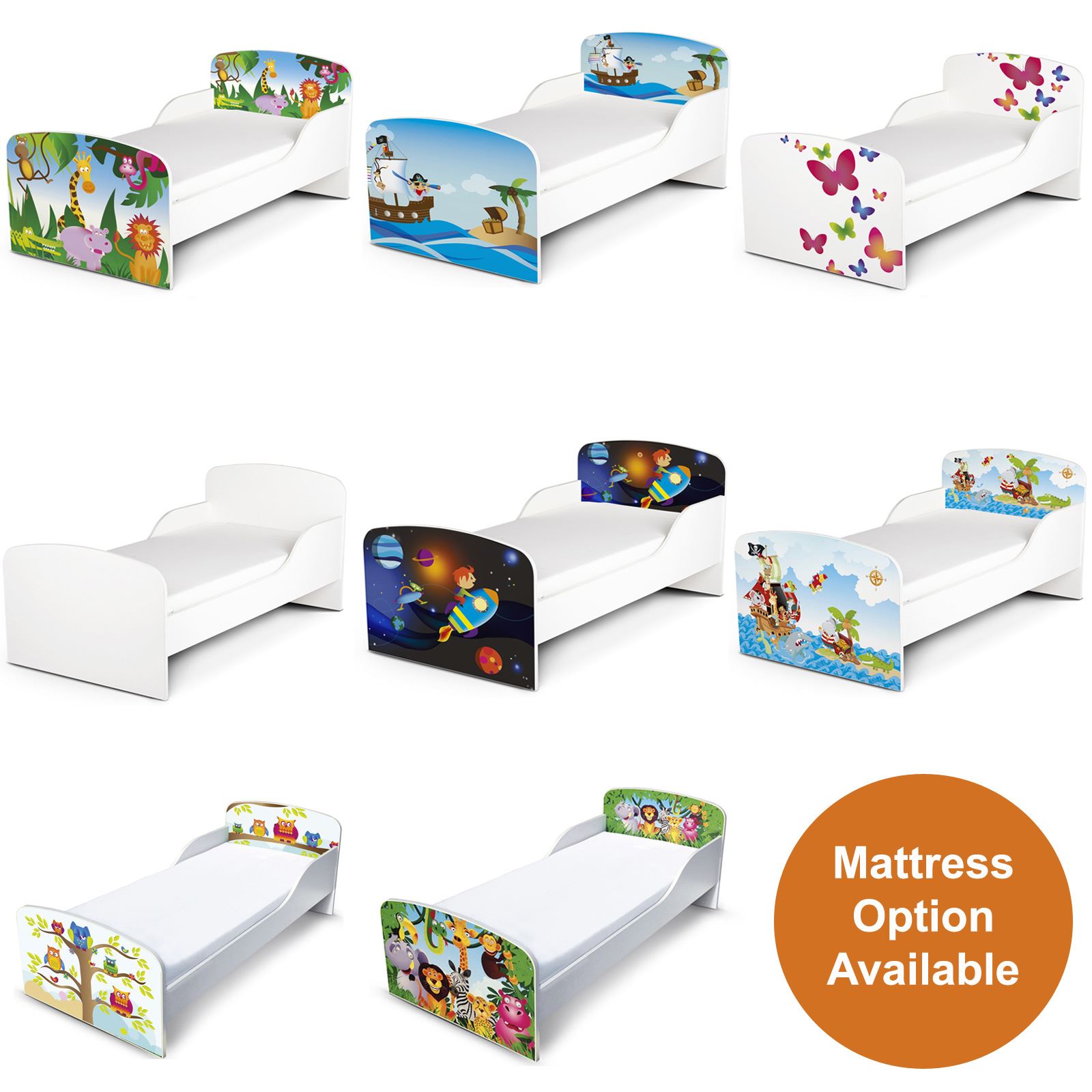 TODDLER BEDS VARIOUS GREAT DESIGNS KIDS BEDROOM NURSERY MATTRESS
