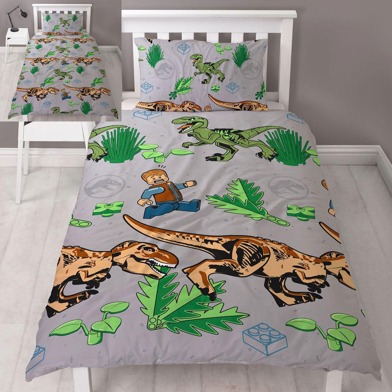 Blue Childrens Rotary Single Duvet Quilt and Pillow Case Bedding Set by Generic Duvet Covers Dinosaur