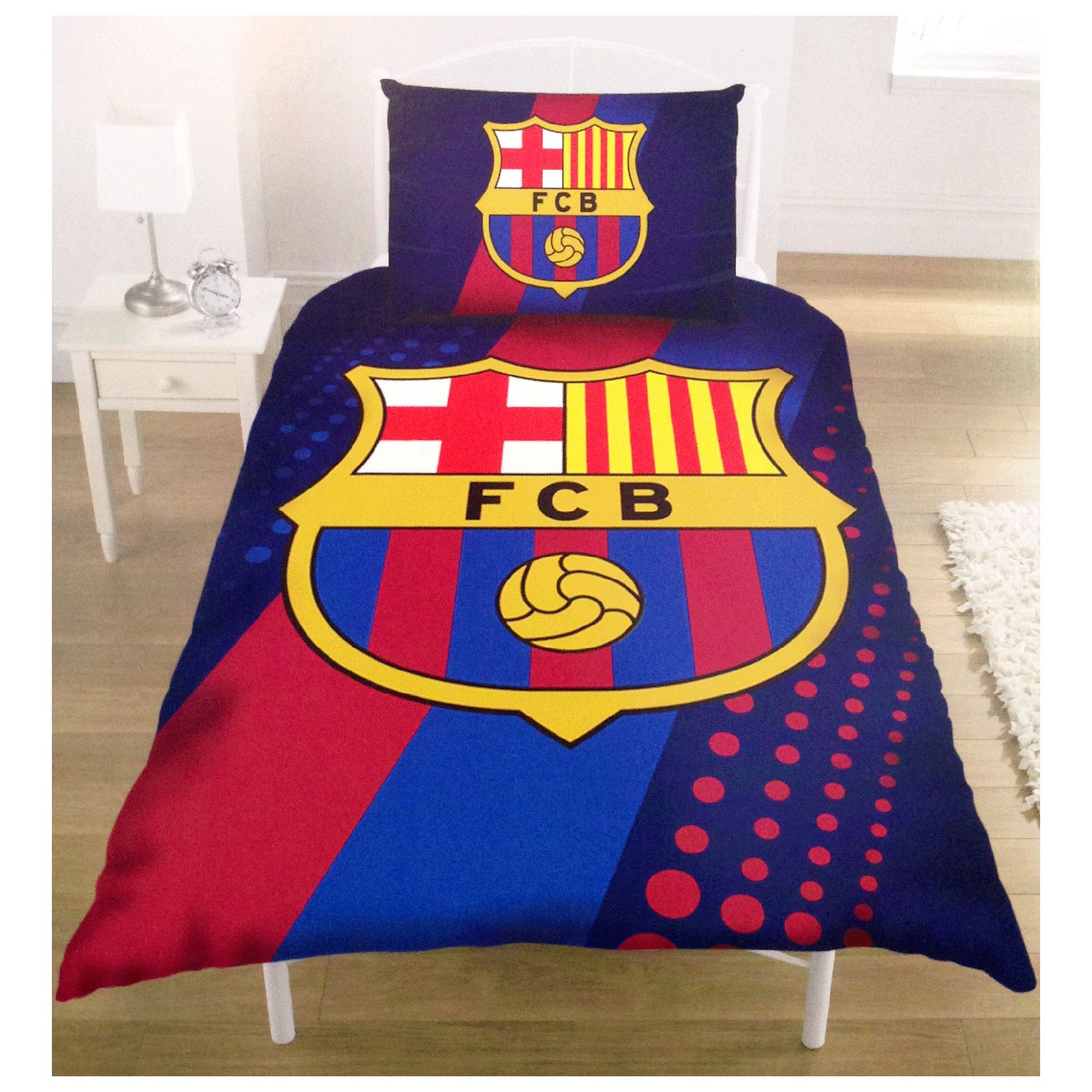 OFFICIAL FOOTBALL CLUB DUVET COVER SETS CHELSEA MANCHESTER BARCELONA