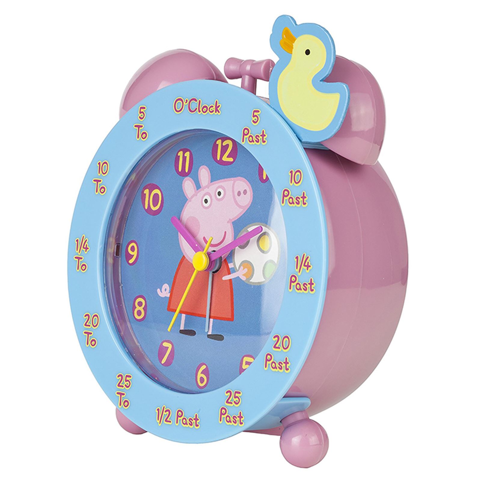 PEPPA PIG TIME TEACHING ALARM CLOCK PINK BLUE KIDS CHILDRENS eBay
