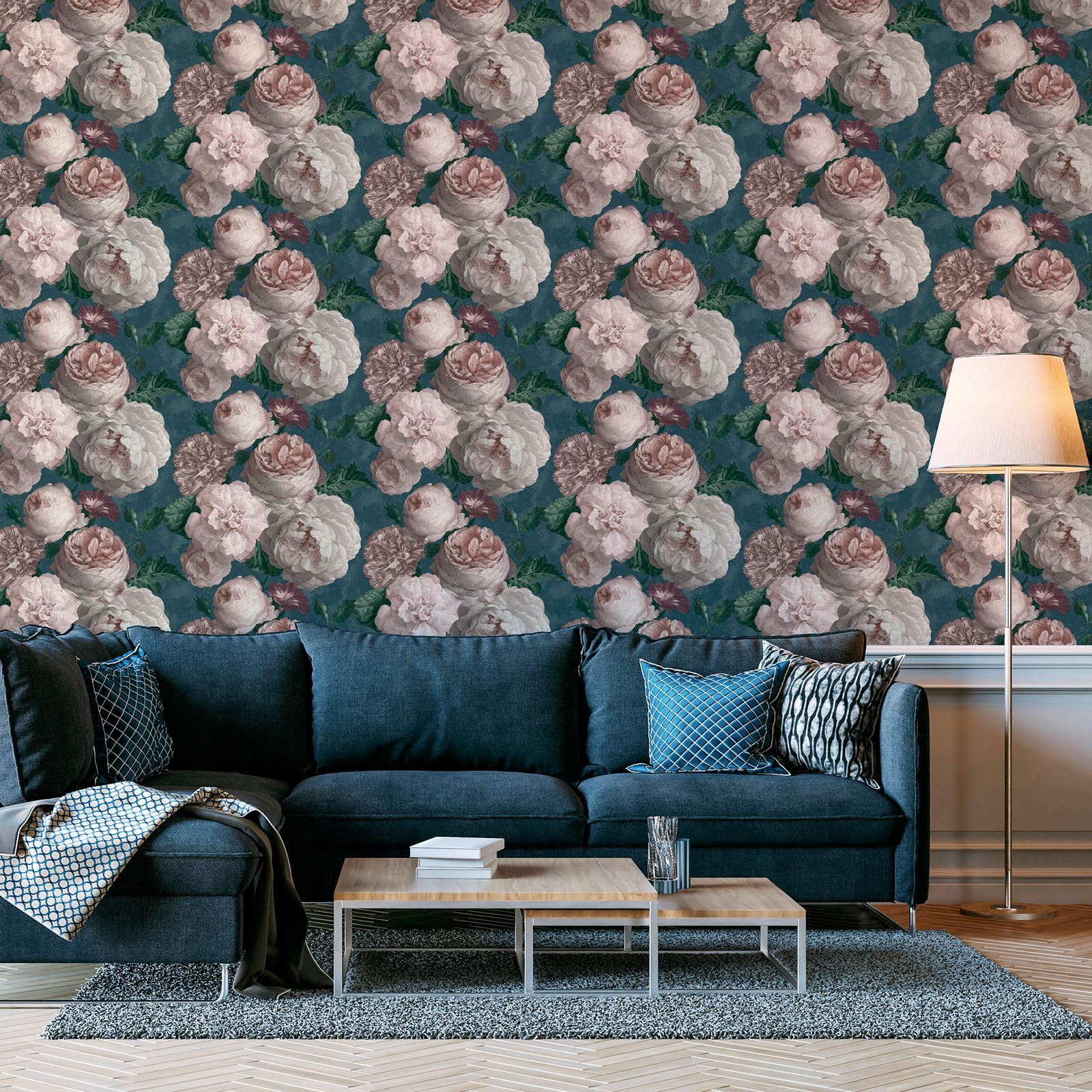 Highgrove Floral Large Peony Flowers Arthouse Wallpaper